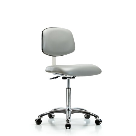 Clean Room Chair Med Ben Chair, Vin, Chrm, Casters, Dov, CL10, 22