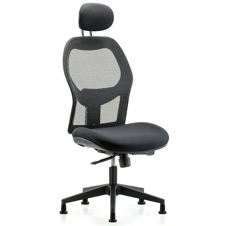 Executive Mesh Chair, Headrest, Glides MPN:BR-EXE-MDHCH-RG-H1-A0-RG