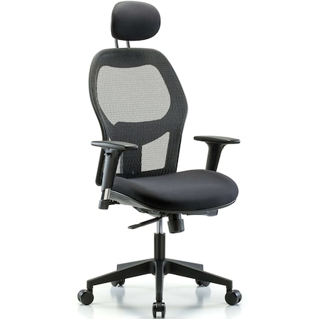 Executive Mesh Chair, Headrest, AA, Casters MPN:BR-EXE-MDHCH-RG-H1-A1-RC