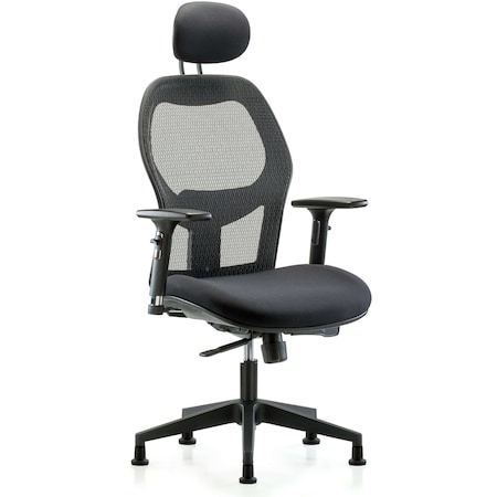 Executive Mesh Chair, Headrest, 3DAGlds MPN:BR-EXE-MDHCH-RG-H1-A2-RG