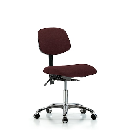 Desk Chair Desk Chair, Fabric, Chr Tilt Casters, Bur, No Arms, 19