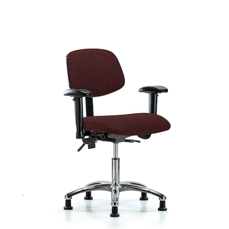 Desk Chair Desk Chair, Fabric, Chr Tilt AA Glides, Bur, Adjustable Arms, 19