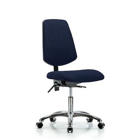 Desk Chair Fab Desk Chair, Med, Bk, Cast Navy, No Arms, 19