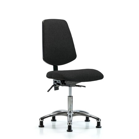 Desk Chair Fab Desk Chair, Med, Bk, Glds, Blk, No Arms, 19