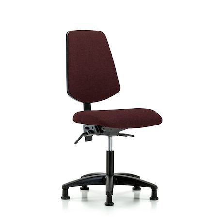 Desk Chair Fabric Desk Chair, Med, Bk, Glides, Bur, No Arms, 19