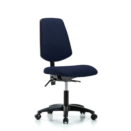Desk Chair Fab Desk Chair, Med, Bk, Tilt Cast, Navy, No Arms, 19