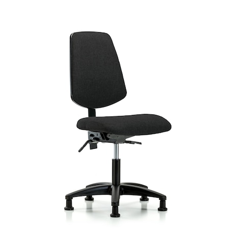 Desk Chair Fab Desk Chair, Med, Bk, Tilt Glides, Blk, No Arms, 19