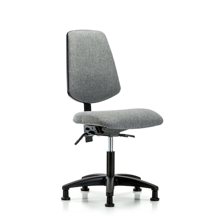 Desk Chair Fab Desk Chair, Med, Bk, Tilt Glides, Gry, No Arms, 19