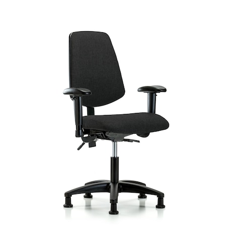 Desk Chair Fab Desk Chair, Med, Bk, Tilt AA Glds, Blk, Adjustable Arms, 19