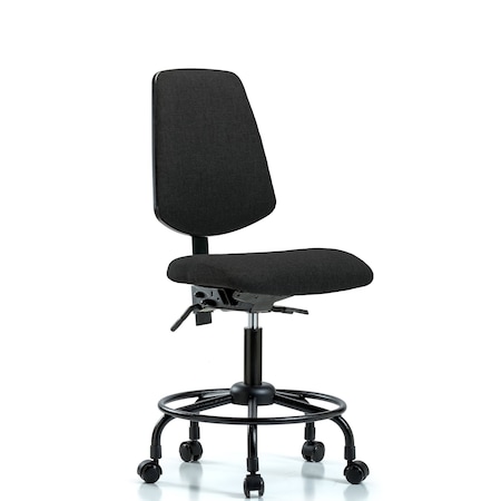 Desk Chair Fab Desk Chair, Med, Bk, RT, Casters, Blk, No Arms, 21