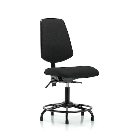 Desk Chair Fab Desk Chair, Med, Bk, RT, Glides, Blk, No Arms, 19
