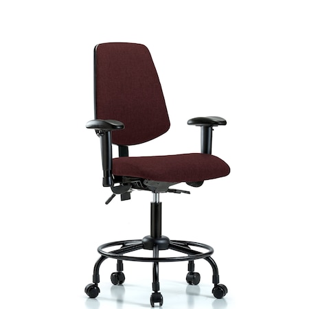 Desk Chair Fab Desk Chair, Med, Bk, RT, AA, Cast, Bur, Adjustable Arms, 21