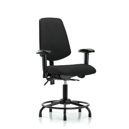 Desk Chair Fab Desk Chair, Med, Bk, RT, AA, Glds, Blk, Adjustable Arms, 19