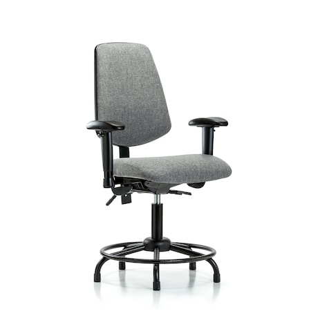 Desk Chair Fab Desk Chair, Med, Bk, RT, AA, Glds, Gry, Adjustable Arms, 19