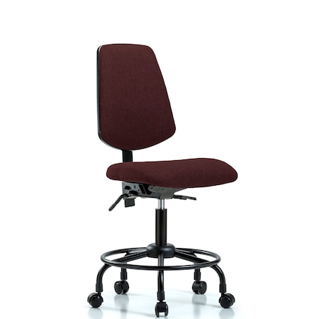 Desk Chair Fab Desk Chair, Med, Bk, RT, Cast, Bur, No Arms, 21