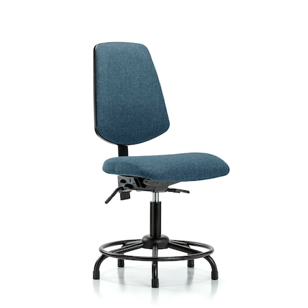 Desk Chair Fab Desk Chair, Med, Bk, RT, Tilt Glds, Blu, No Arms, 19