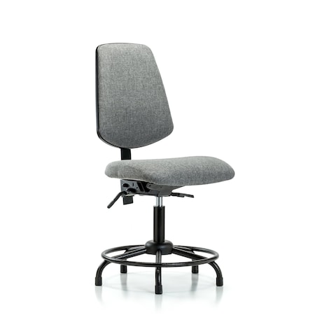 Desk Chair Fab Desk Chair, Med, Bk, RT, Tilt Glds, Gry, No Arms, 19