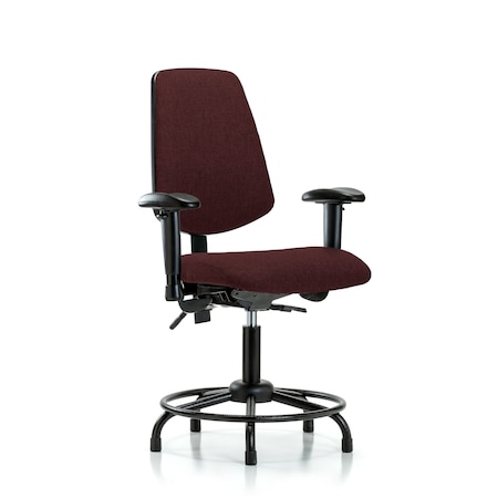 Desk Chair Fab Desk Chair, Med, Bk, RT, Glds, Bur, Adjustable Arms, 19