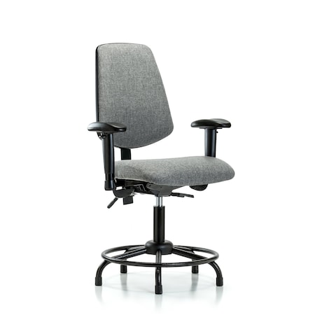 Desk Chair Fab Desk Chair, Med, Bk, RT, Glds, Gry, Adjustable Arms, 19