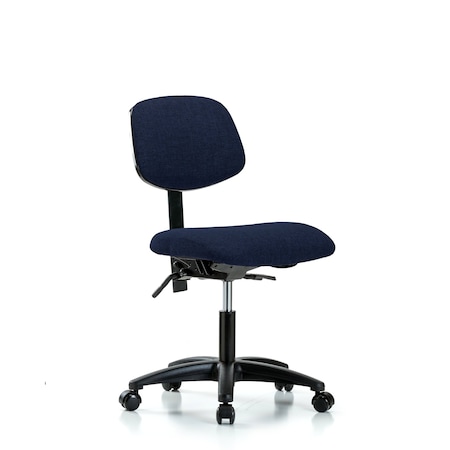 Desk Chair Desk Chair, Fabric, Casters, Nav, No Arms, 19