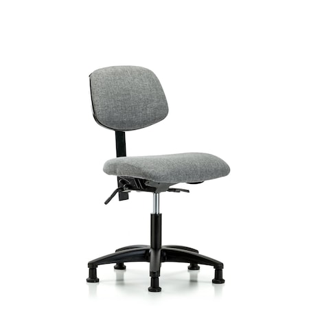 Desk Chair Desk Chair, Fabric, Glides, Gry, No Arms, 19