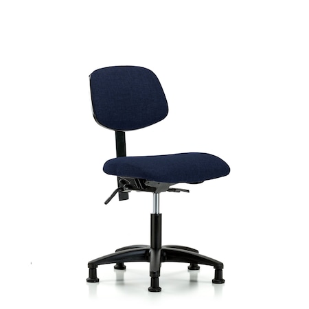 Desk Chair Desk Chair, Fabric, Glides, Nav, No Arms, 19