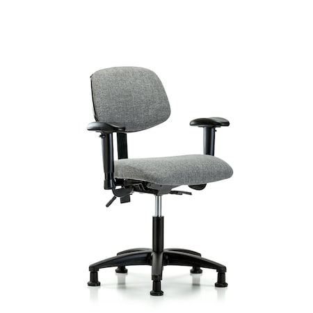 Desk Chair Desk Chair, Fabric, AA Glides, Gry, Adjustable Arms, 19