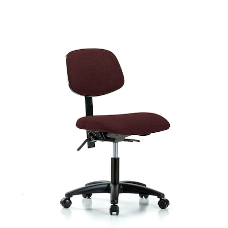 Desk Chair Desk Chair, Fabric, Tilt Casters, Bur, No Arms, 19