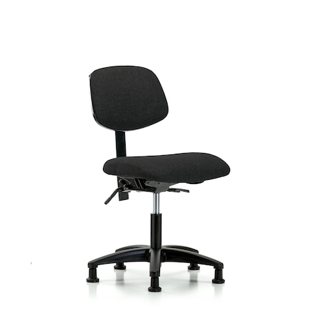 Desk Chair Desk Chair, Fabric, Tilt Glides, Blk, No Arms, 19