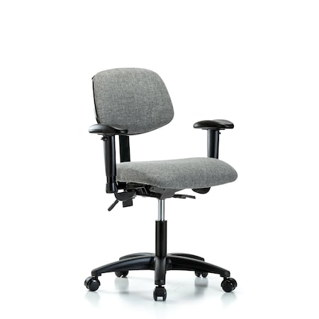 Desk Chair Desk Chair, Fabric, Tilt AA Casters, Gry, Adjustable Arms, 19