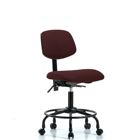 Desk Chair Desk Chair, Fabric, RT Casters, Bur, No Arms, 21