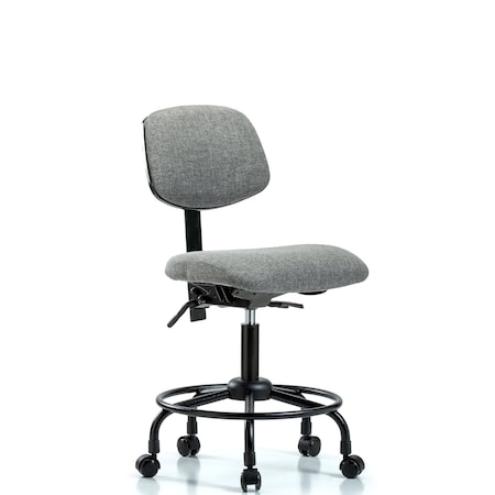 Desk Chair Desk Chair, Fabric, RT Tilt Casters, Gry, No Arms, 21