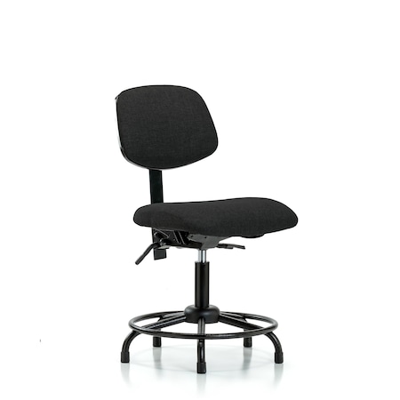 Desk Chair Desk Chair, Fabric, RT Tilt Glides, Blk, No Arms, 19