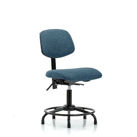 Desk Chair Desk Chair, Fabric, RT Tilt Glides, Blu, No Arms, 19