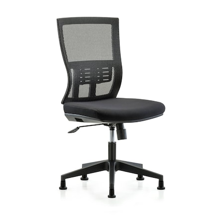 Desk Chair Modern Mesh Chair, C1, Glides, No Arms, 18-1/2