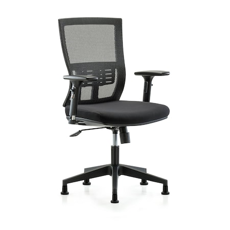Desk Chair Modern Mesh Chair, C1, 3D, Arms Glides, Adjustable Arms, 18-1/2