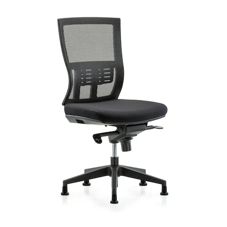 Desk Chair Modern Mesh Chair, C2, Glides, No Arms, 18-1/2