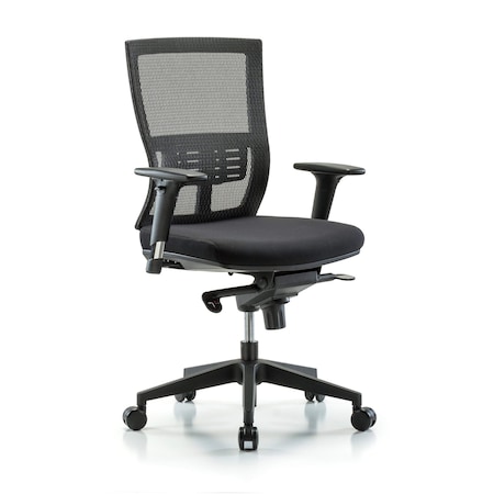 Desk Chair Modern Mesh Chair, C2, AA, Casters, Adjustable Arms, 18-1/2