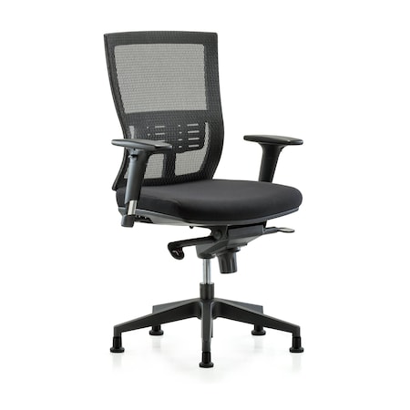 Desk Chair Modern Mesh Chair, C2, AA, Glides, Adjustable Arms, 18-1/2