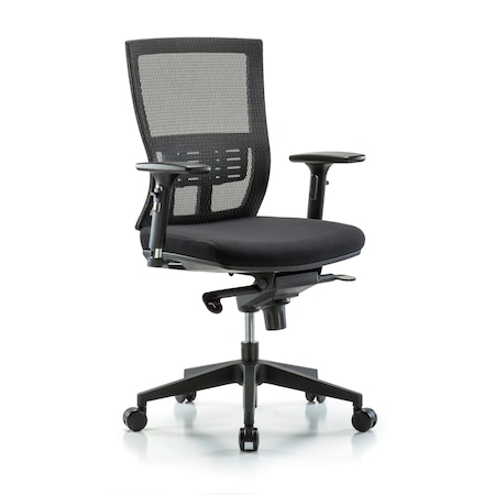 Desk Chair Modern Mesh Chair, C2, 3D, Arms Casters, Adjustable Arms, 18-1/2