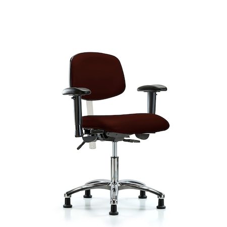 Clean Room Chair Desk Chair, Vin, Chrm, AA, Glds, Burg, CL100, Adjustable Arms, 18