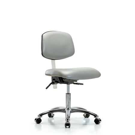 Clean Room Chair Desk Chair, Vin, Chrm, Tilt Cast, Dov, CL100, No Arms, 18