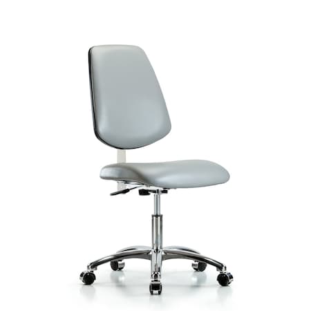 Clean Room Chair Vin Desk Chair, Med, Bk, Cast, Dov, CL100, No Arms, 18