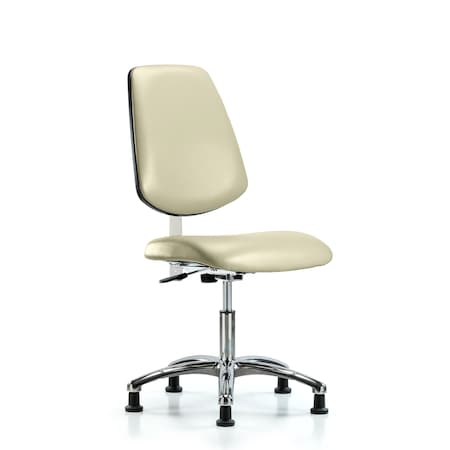 Clean Room Chair Vin Desk Chair, Med, Bk, Gld, Wht, CL100, No Arms, 18