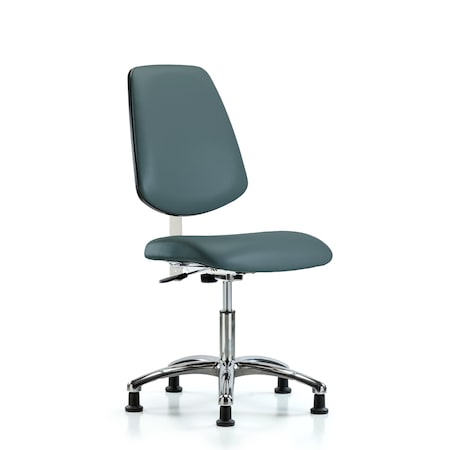 Clean Room Chair Vin Desk Chair, Med, Bk, Gld, Blu, CL100, No Arms, 18