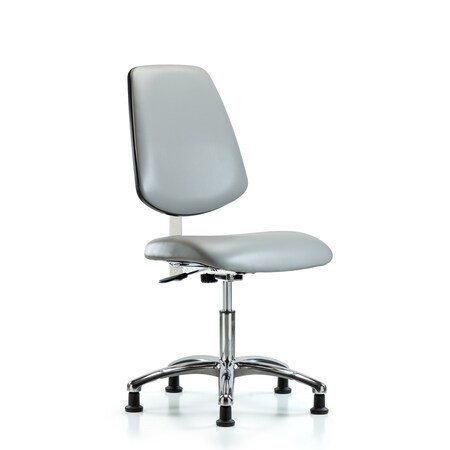 Clean Room Chair Vin Desk Chair, Med, Bk, Gld, Dov, CL100, No Arms, 18