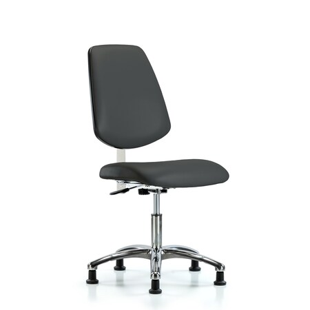 Clean Room Chair Vin Desk Chair, Med, Bk, Gld, Gry, CL100, No Arms, 18
