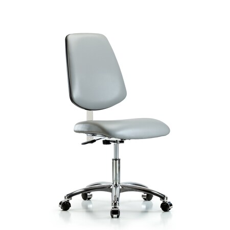 Clean Room Chair Vin Desk Chair, Med, Bk, Cast, Dov, CL100, No Arms, 18