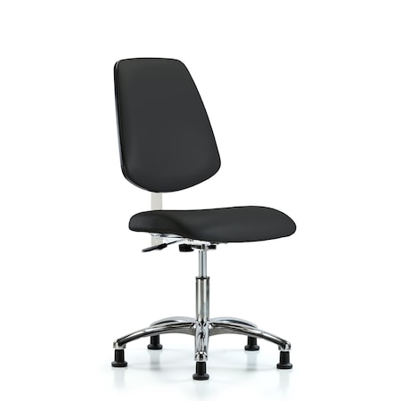 Clean Room Chair Vin Desk Chair, Med, Bk, Gld, Blk, CL100, No Arms, 18