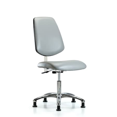 Clean Room Chair Vin Desk Chair, Med, Bk, Gld, Dov, CL100, No Arms, 18